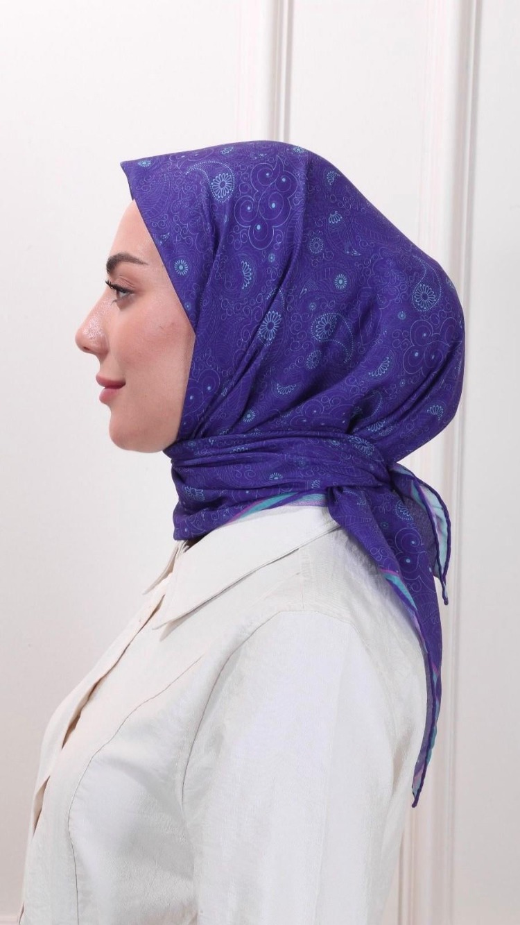 LOCELLA PAMUK VUAL MOR EŞARP