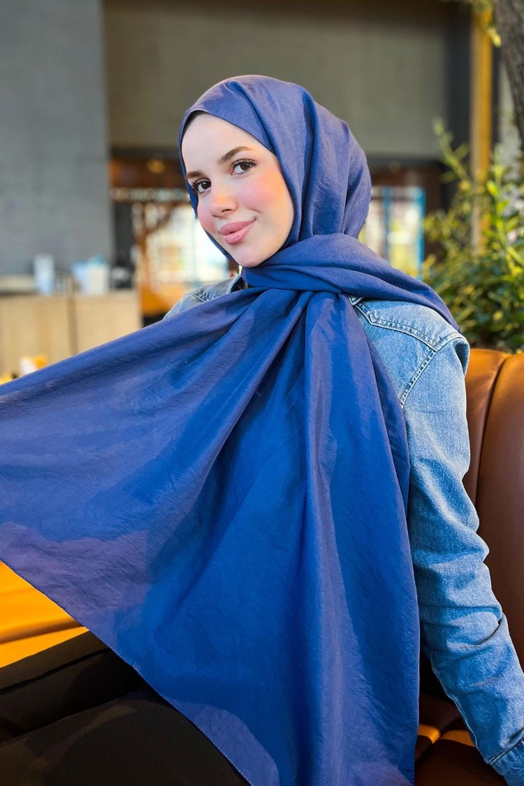 VUAL LACİVERT ŞAL