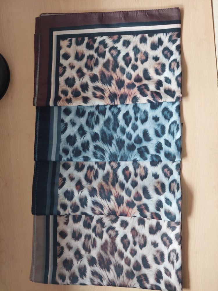 LEOPAR DESEN GRİ ŞAL