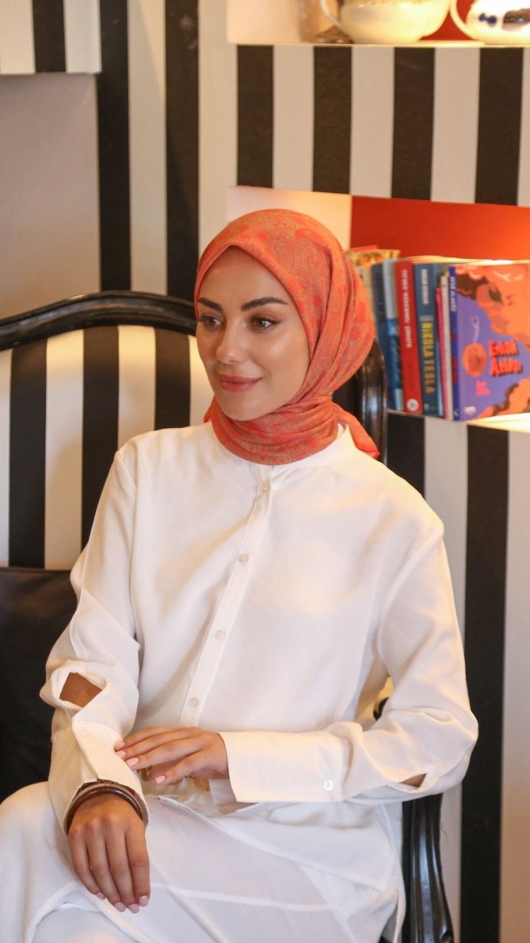 LOCELLA PAMUK VUAL FUŞYA-KAHVE EŞARP