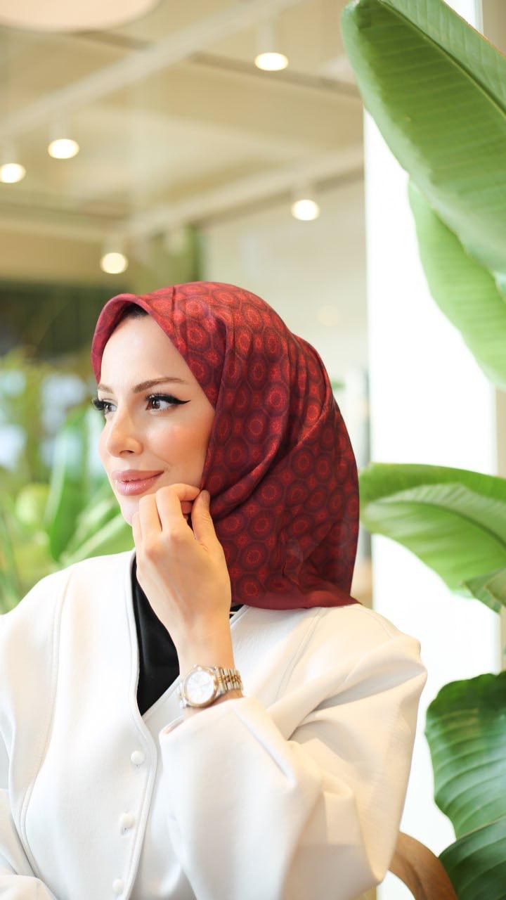 MOSAİC SOFT PAMUK BORDO EŞARP