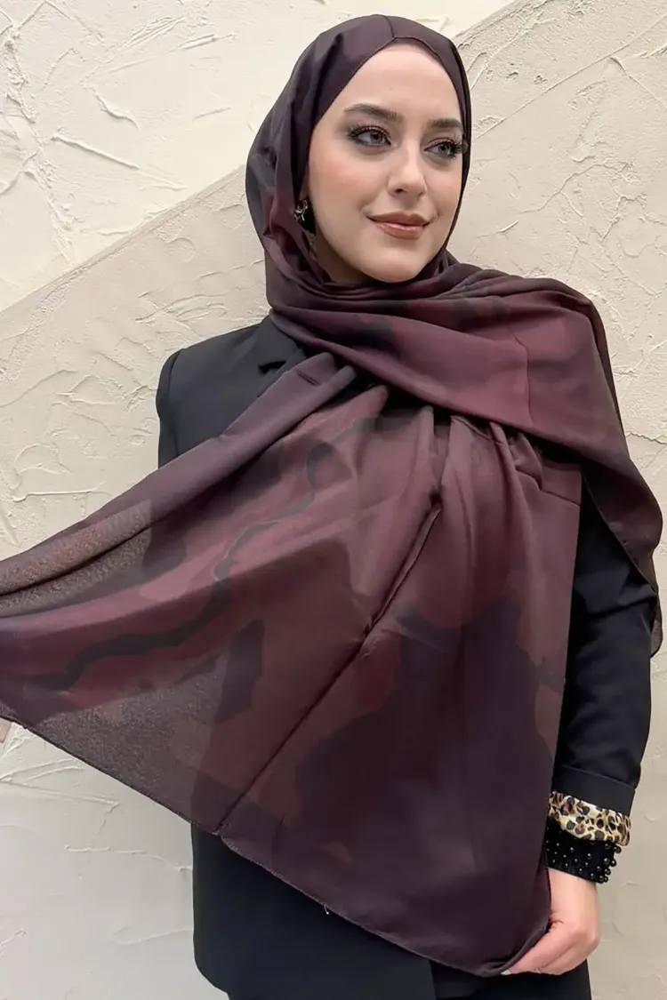 SOYUT DESEN VUAL SOFT BORDO ŞAL