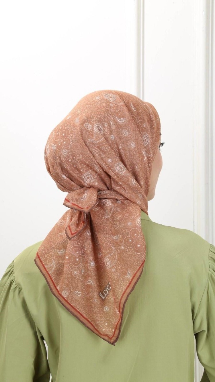 LOCELLA PAMUK VUAL CAMEL EŞARP