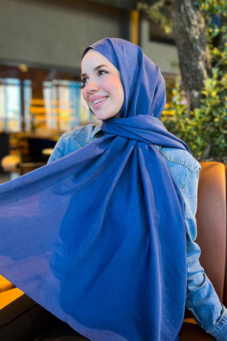 VUAL LACİVERT ŞAL