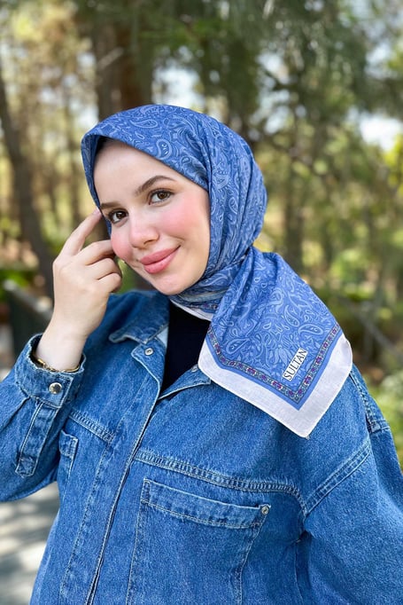 FRESH PAMUK DENİZ YILDIZI MAVİSİ EŞARP
