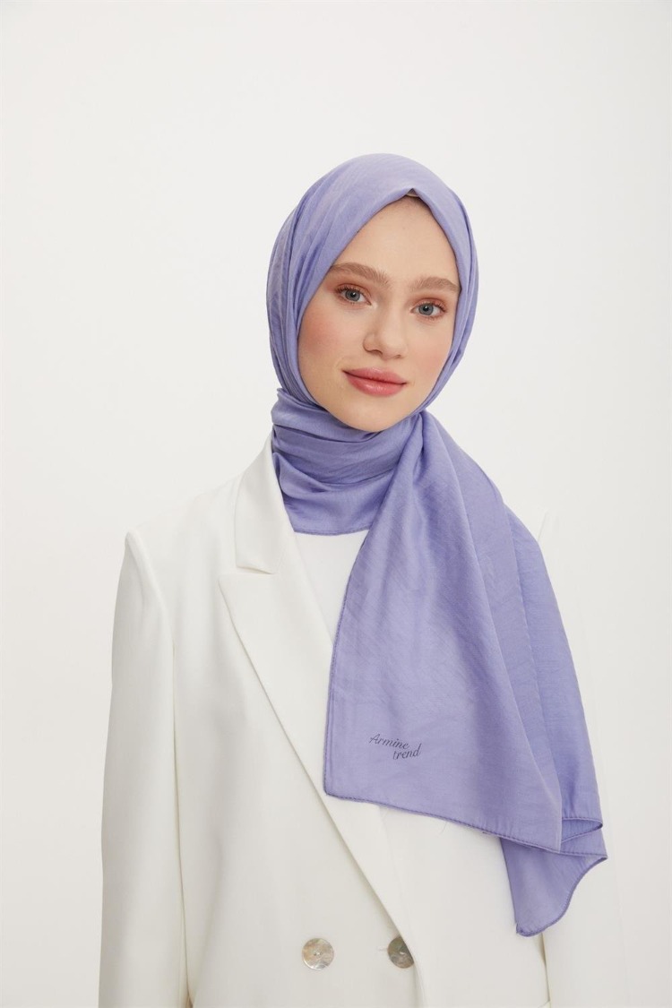 ARMİNE TREND OUTLET MENEKŞE ORGANİK KOTON ŞAL