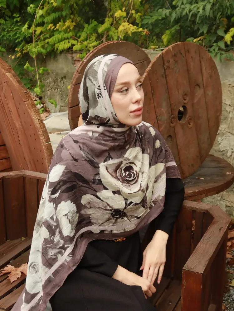 BLOOM DESEN TOZLU KAHVE BAMBU KRAŞ ŞAL