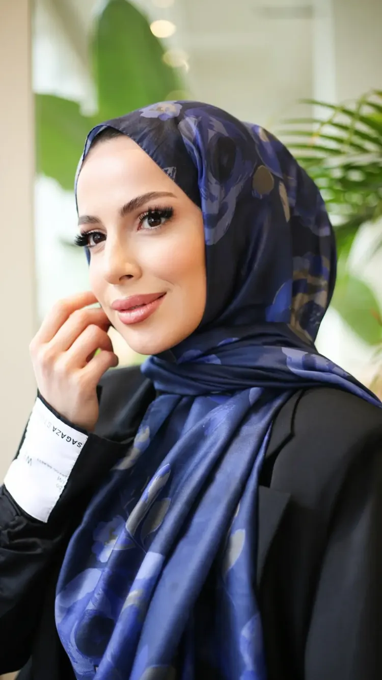 ROSA İTHAL İPLİK SOFT LACİVERT ŞAL