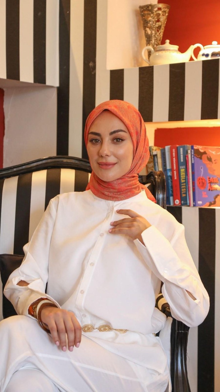 LOCELLA PAMUK VUAL FUŞYA-KAHVE EŞARP