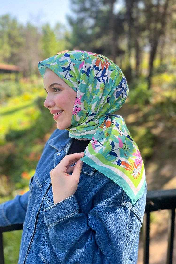 FRESH PAMUK LİMON YEŞİLİ EŞARP