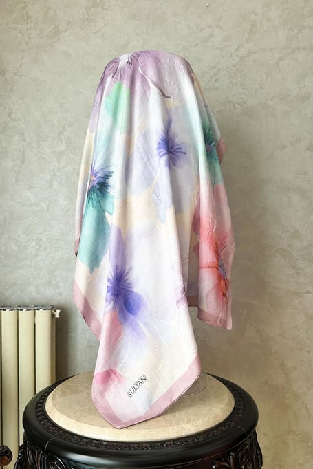 AYLİN DESEN PASTEL KRİSTAL BAMBU KRAŞ ŞAL