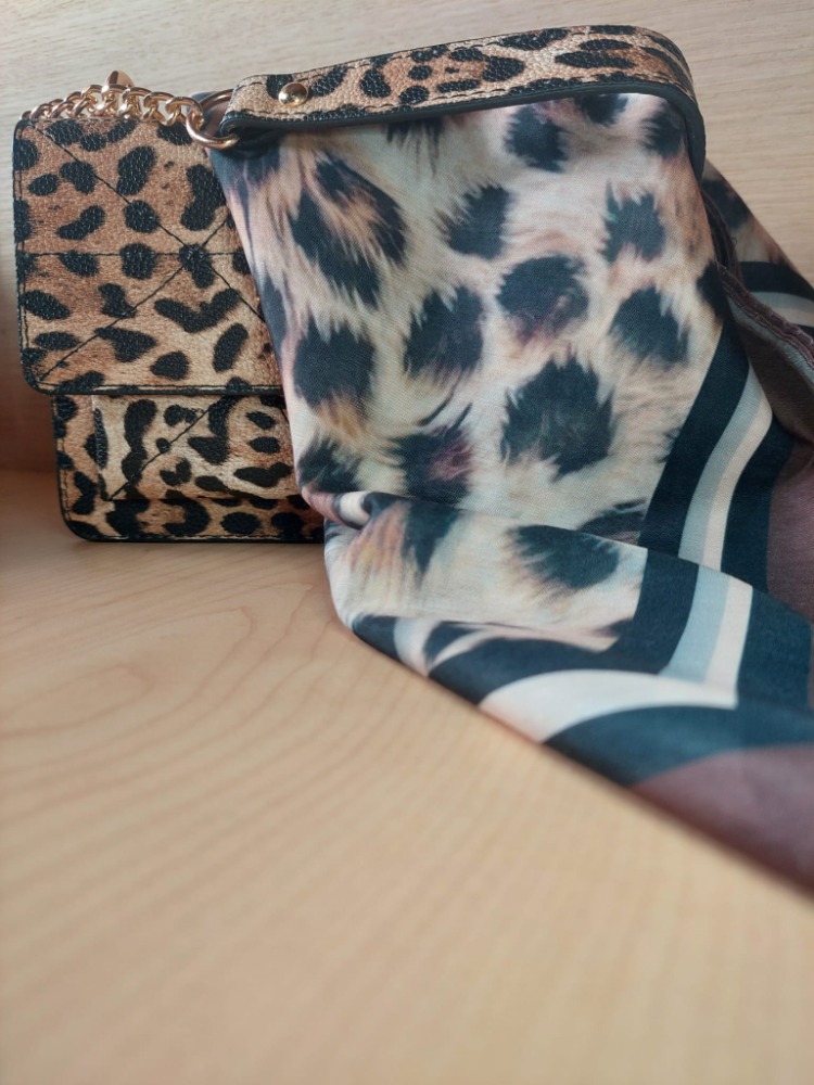 LEOPAR DESEN KAHVE ŞAL