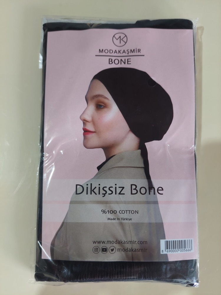 MODAKAŞMİR DİKİŞSİZ SİYAH BONE