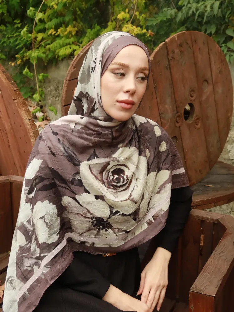 BLOOM DESEN TOZLU KAHVE BAMBU KRAŞ ŞAL