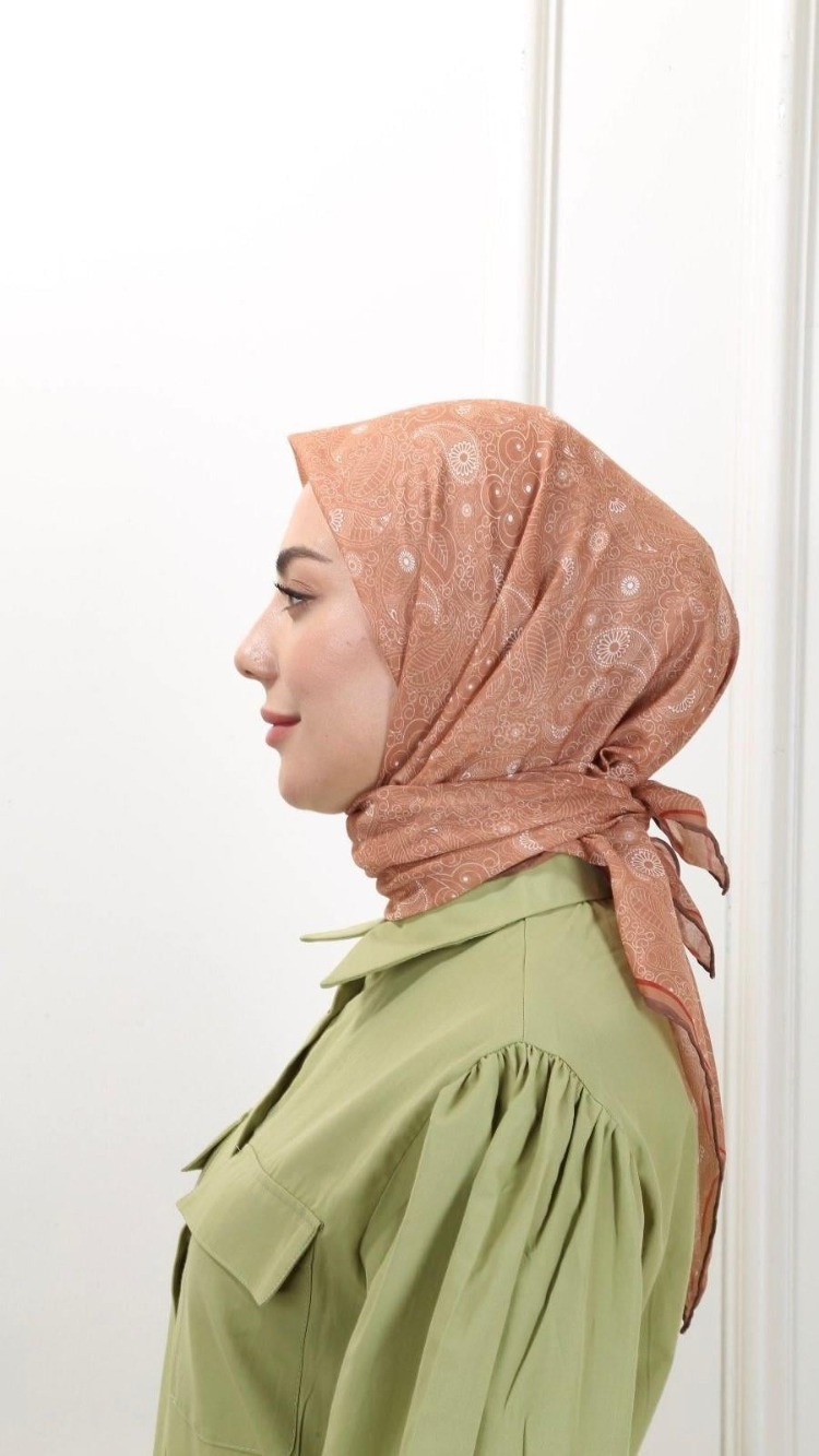 LOCELLA PAMUK VUAL CAMEL EŞARP