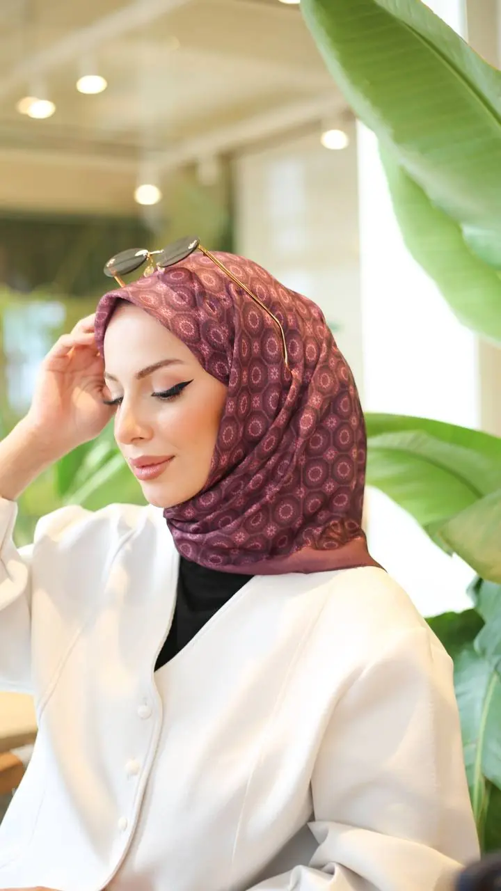 MOSAİC SOFT PAMUK MÜRDÜM EŞARP