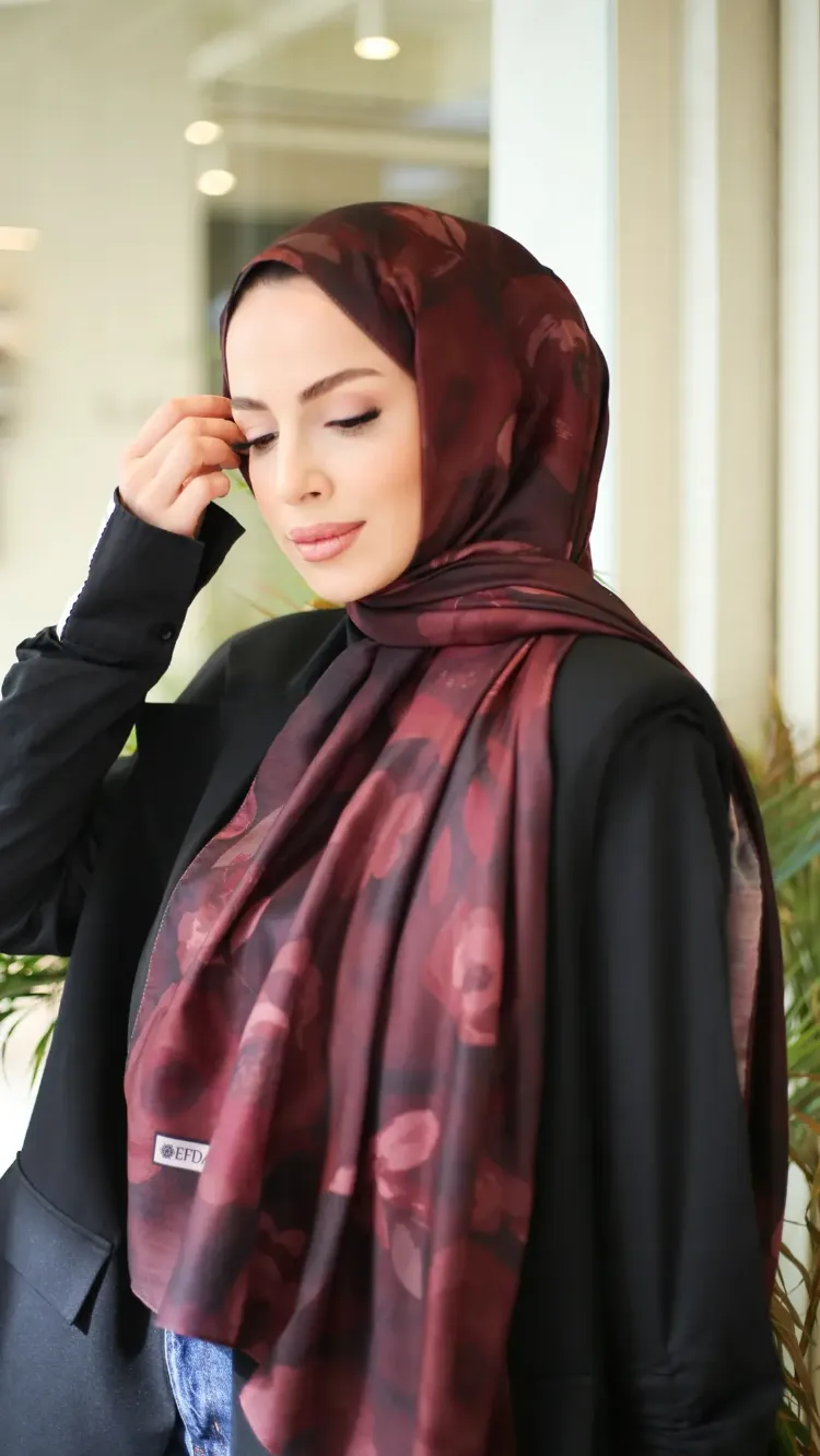 ROSA İTHAL İPLİK SOFT  BORDO ŞAL