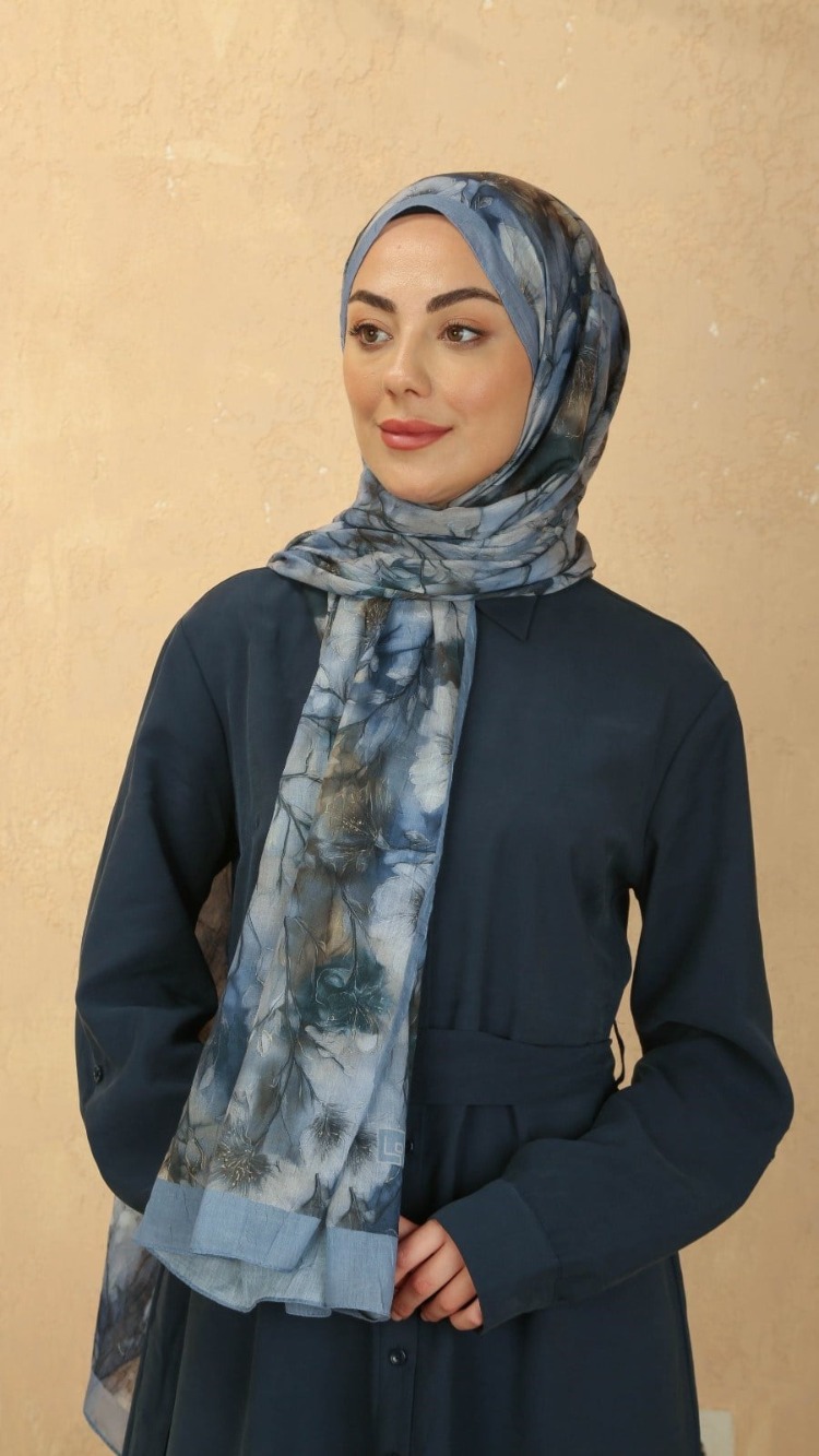 LOCELLA VUAL KRAŞ MAVİ ŞAL