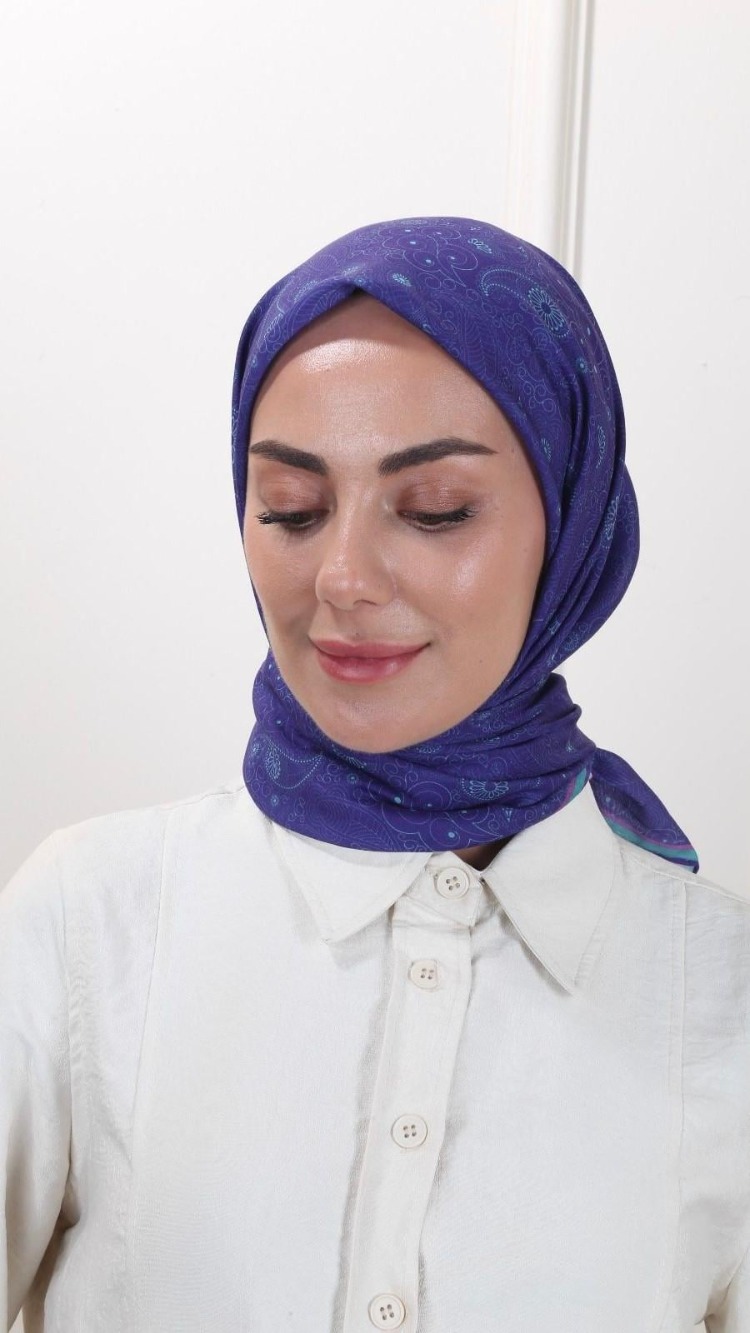 LOCELLA PAMUK VUAL MOR EŞARP
