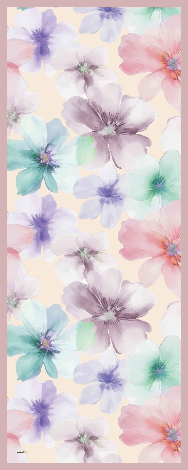 AYLİN DESEN PASTEL KRİSTAL BAMBU KRAŞ ŞAL