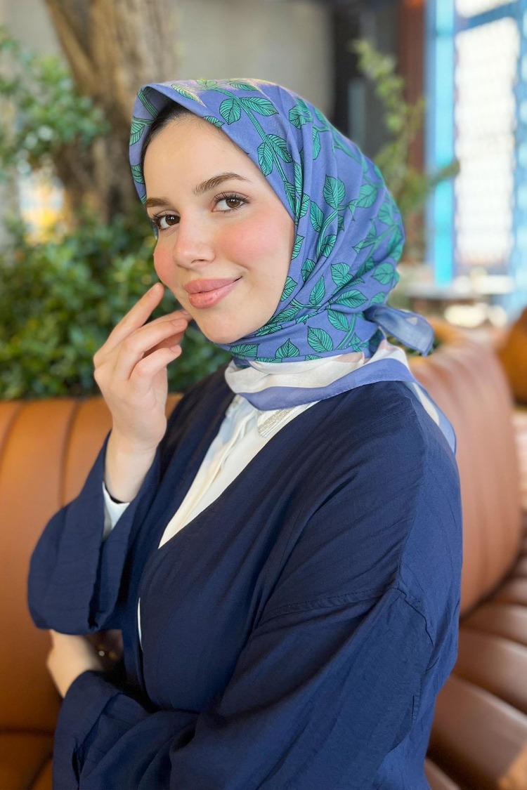FRESH PAMUK İNDİGO EŞARP