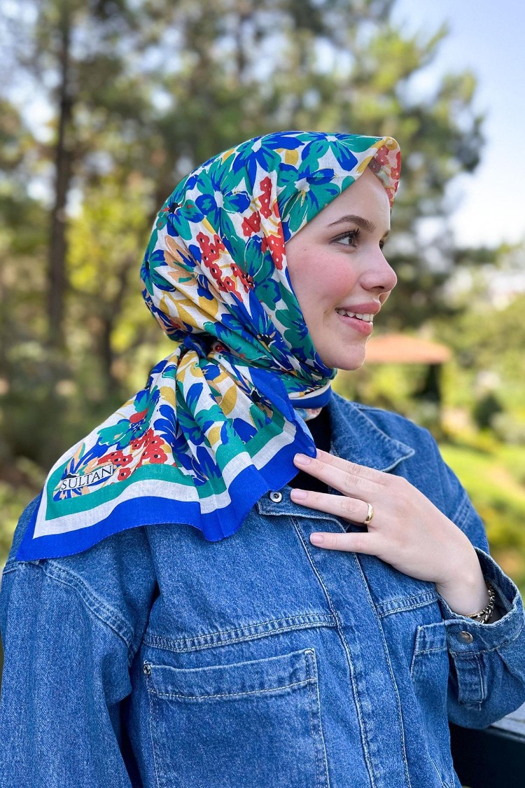 FRESH PAMUK ROYAL BLUE EŞARP
