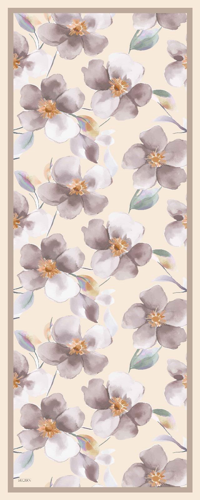 YASEMİN DESEN SOFT LİLA BAMBU KRAŞ ŞAL