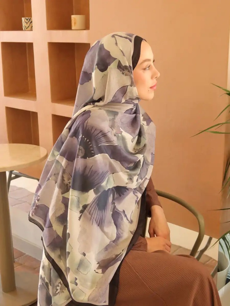 LİVORA DESEN SİYAH-İĞDE PAMUK ŞAL