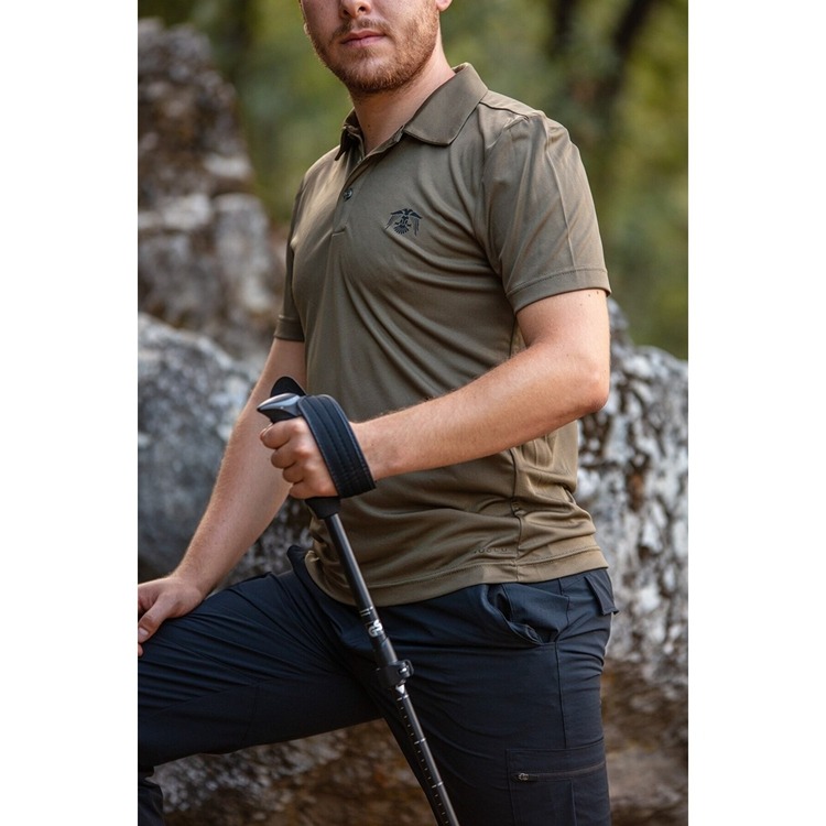HUĞLU OUTDOOR POLO YAKA TİŞÖRT- HAKİ