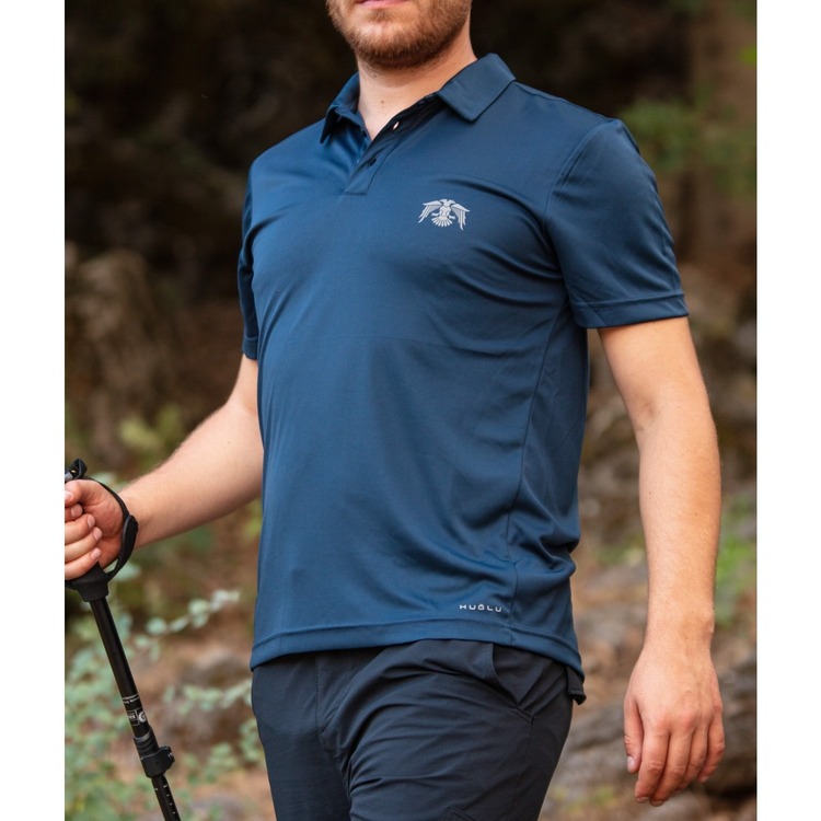 HUĞLU OUTDOOR POLO YAKA TİŞÖRT- LACİVERT