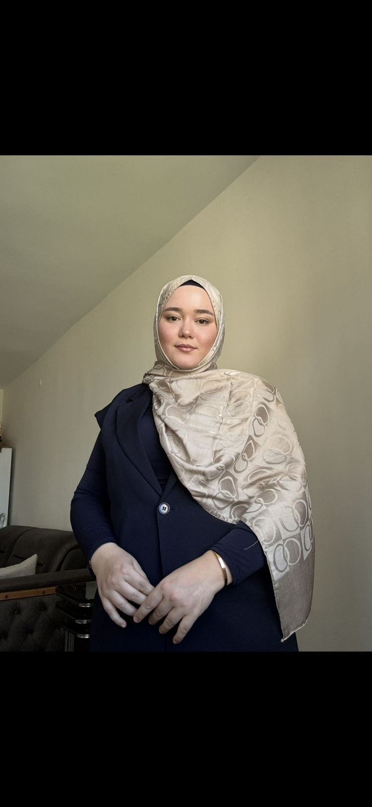 Doğal Elyaf Şal Krem Rengi