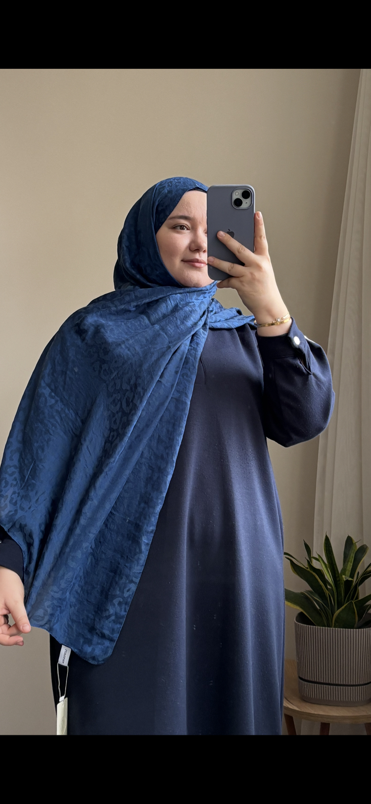 Ayrobin Pamuk Jakar Şal ( indigo ) 