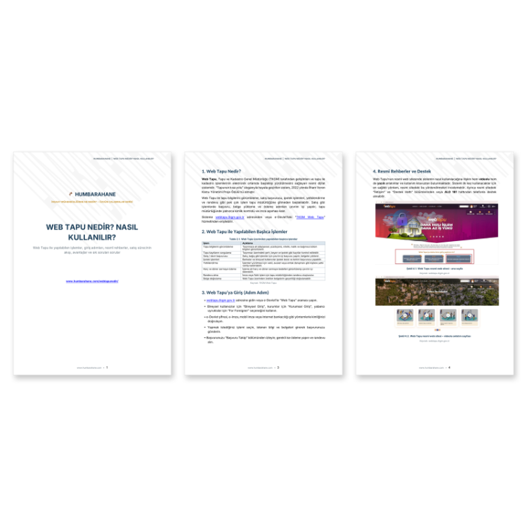 Web Tapu Nedir? Nasıl Kullanılır? – PDF Rehber