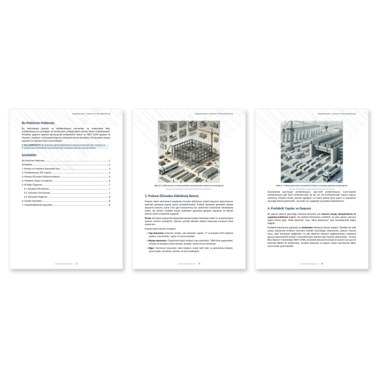 Prekast ve Prefabrikasyon – PDF Doküman (Humbarahane)