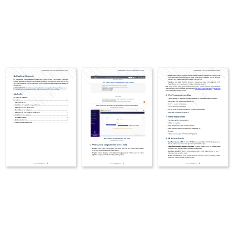 Web Tapu Nedir? Nasıl Kullanılır? – PDF Rehber