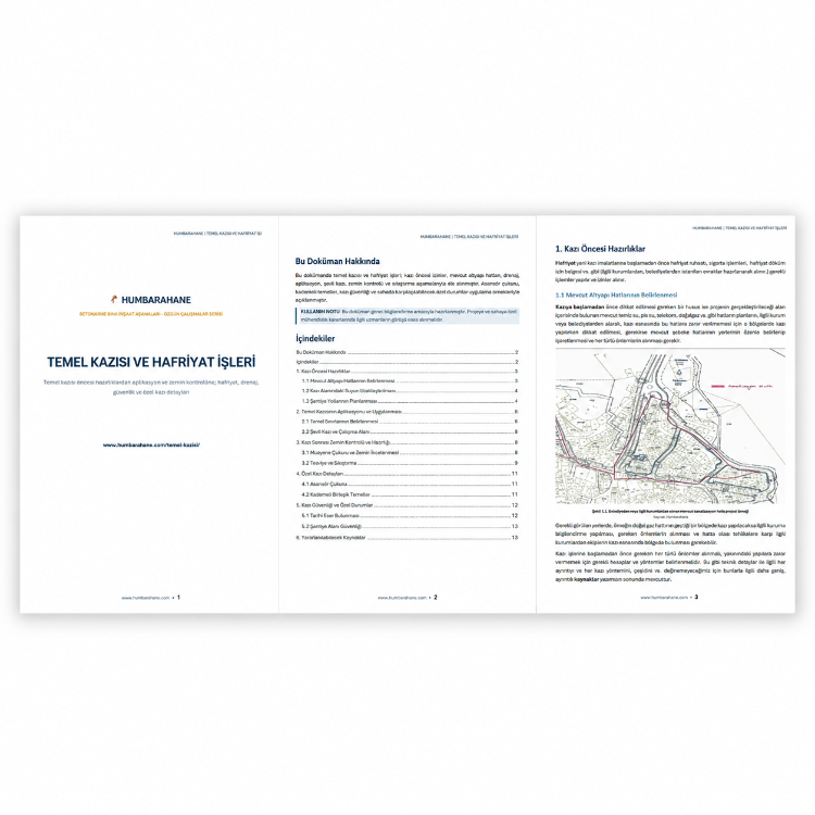 Temel Kazısı ve Hafriyat İşleri – PDF
