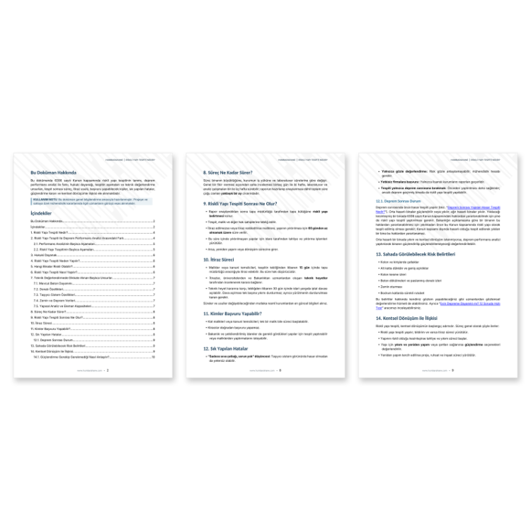 Riskli Yapı Tespiti Nedir? – PDF Rehber