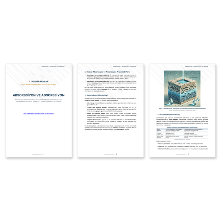Absorbsiyon ve Adsorbsiyon – PDF Doküman (Humbarahane)