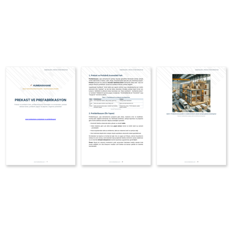 Prekast ve Prefabrikasyon – PDF Doküman (Humbarahane)
