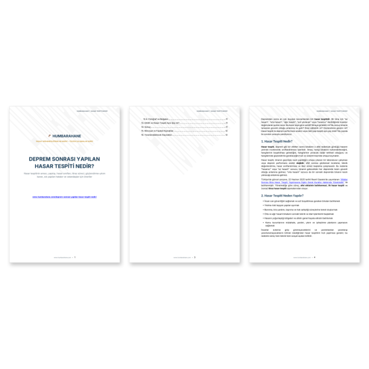 Deprem Sonrası Hasar Tespiti Nedir? - PDF