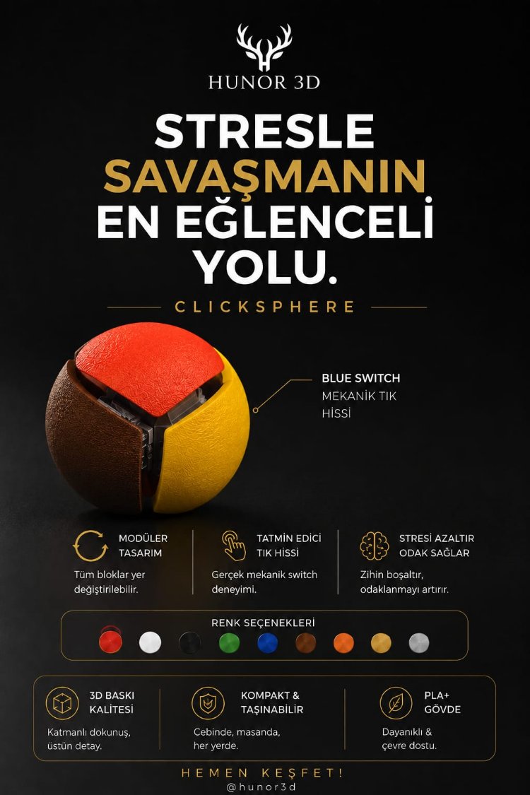 10 adet clickWorld | Mekanik Switchli Küre Stres Oyuncağı paket