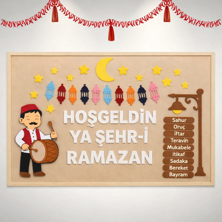Ramazan Temalı Keçe Pano Seti