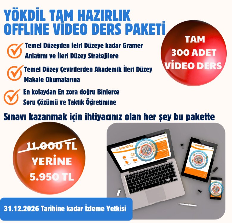 YÖKDİL OFFLINE DERS PAKETİ