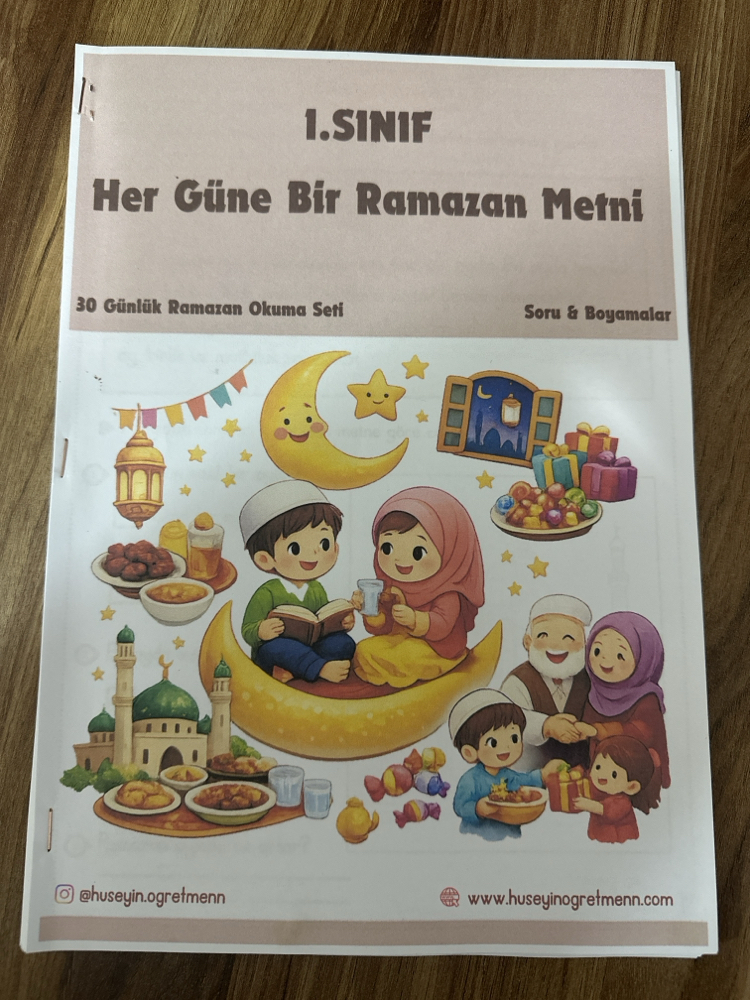 1. Sınıflar Her Güne Bir Ramazan Metni(30 tane metin)