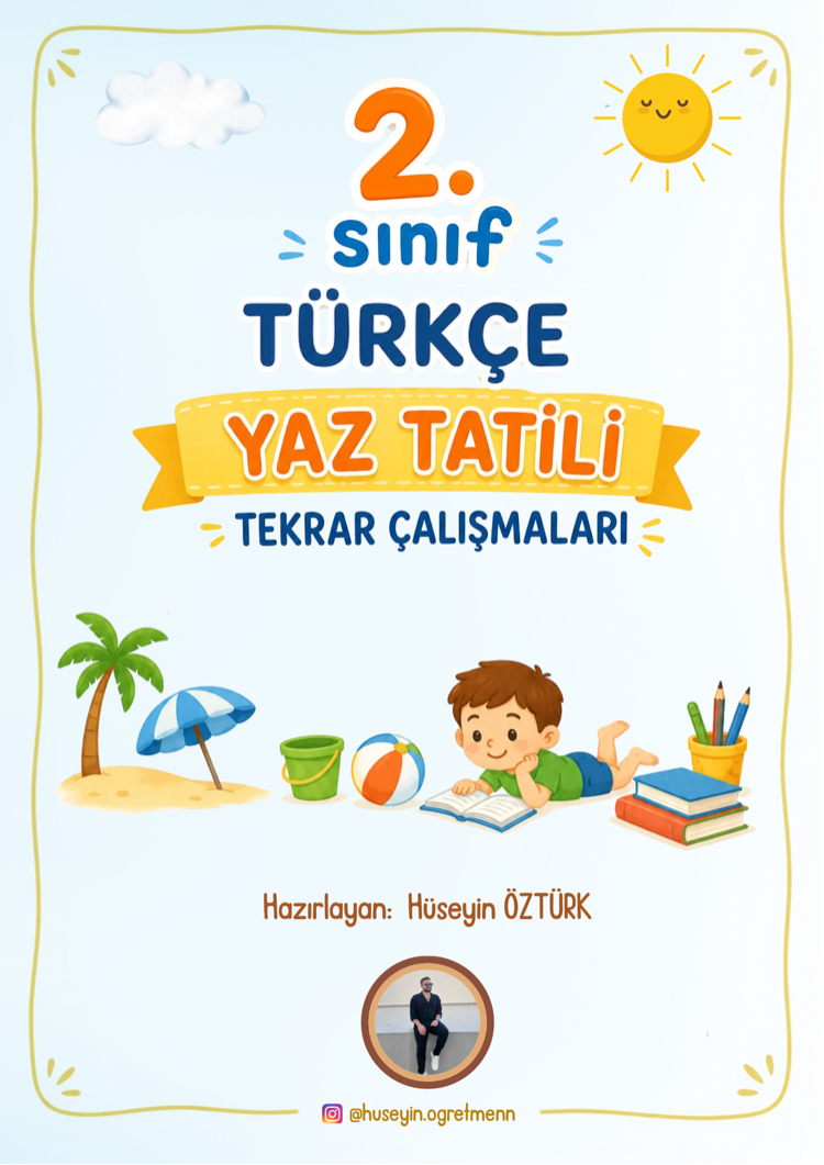 2.Sınıf Türkçe Yaz Tatili Tekrar Çalışmaları