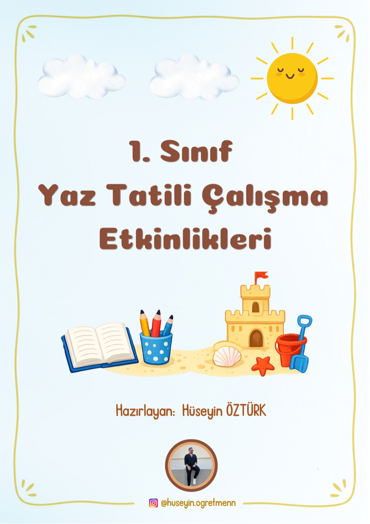 1.Sınıf Yaz Tatili Çalışma Etkinlikleri