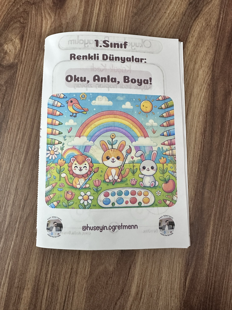 Oku – Anla – Boya | 1. Sınıflar İçin Eğlenceli Okuma Kitapçığı