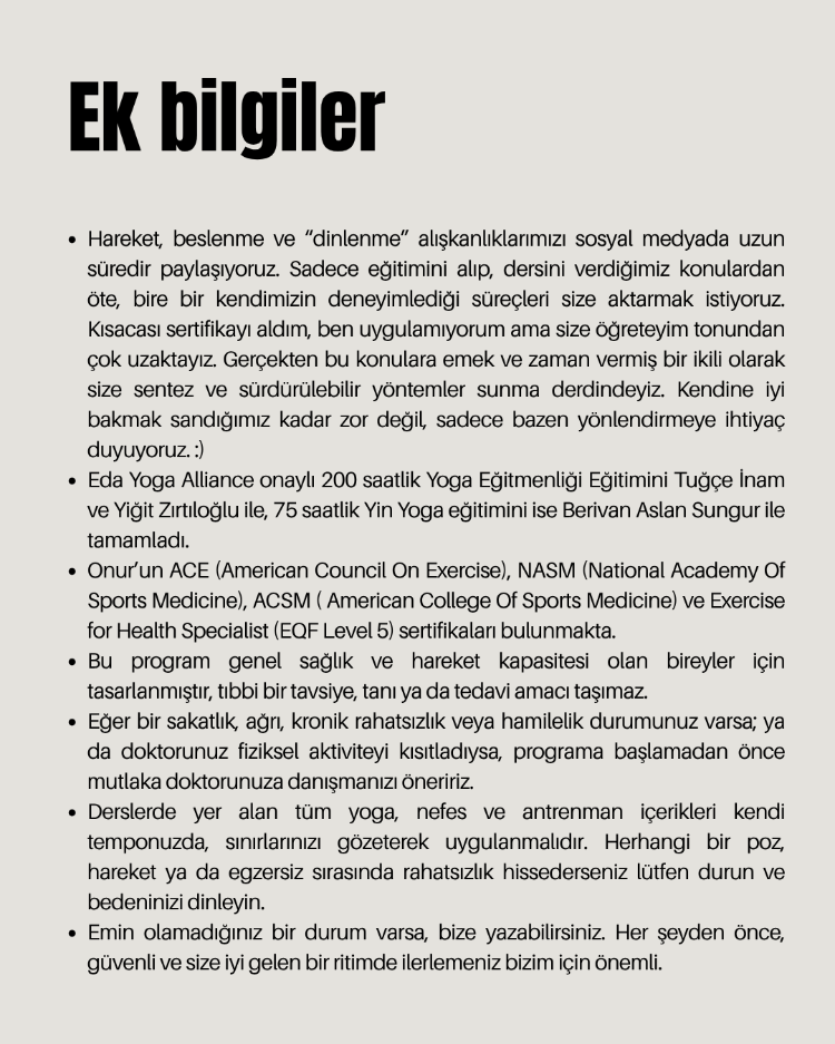 Aralık 2025 - Online Beden & Zihin Programı