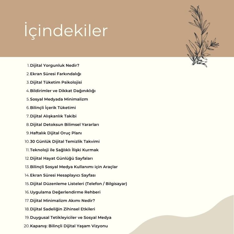 Dijital Hayatı Sadeleştirme Rehberi E Kitap – 61 Sayfalık + 13 İnteraktif Tablo