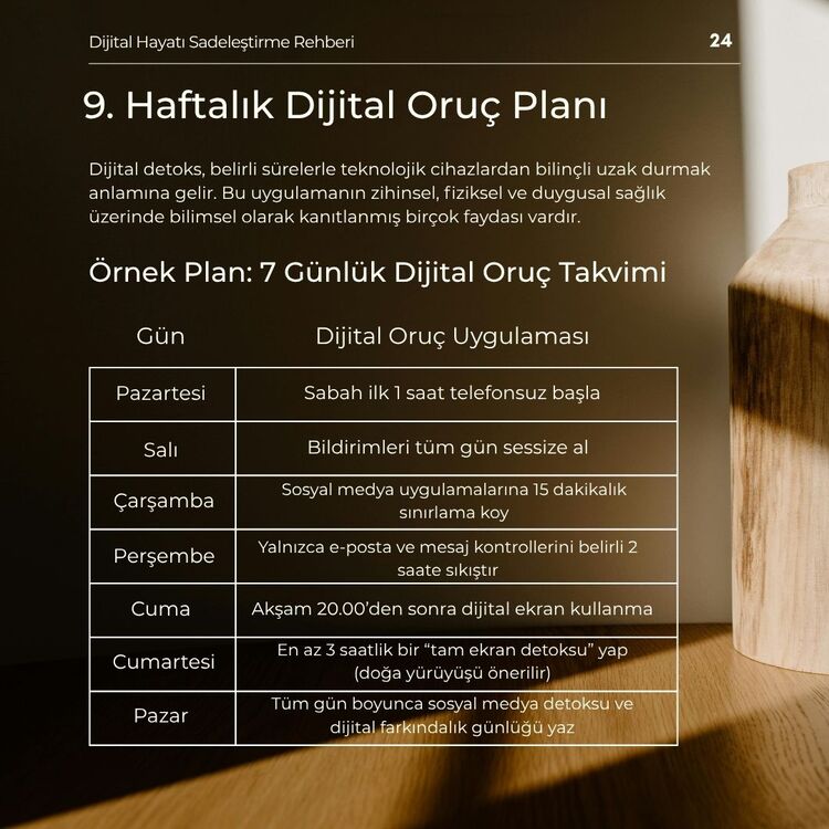 Dijital Hayatı Sadeleştirme Rehberi E Kitap – 61 Sayfalık + 13 İnteraktif Tablo
